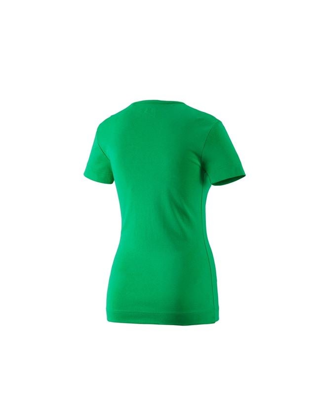 Shirts, Pullover & more: e.s. T-shirt cotton V-Neck, ladies' + grassgreen 1