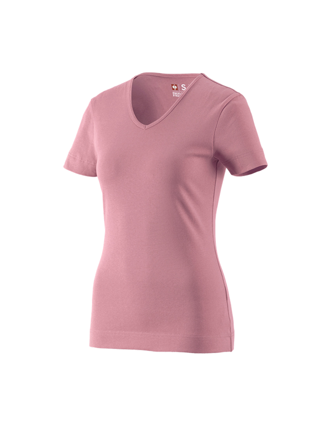 Shirts, Pullover & more: e.s. T-shirt cotton V-Neck, ladies' + antiquepink
