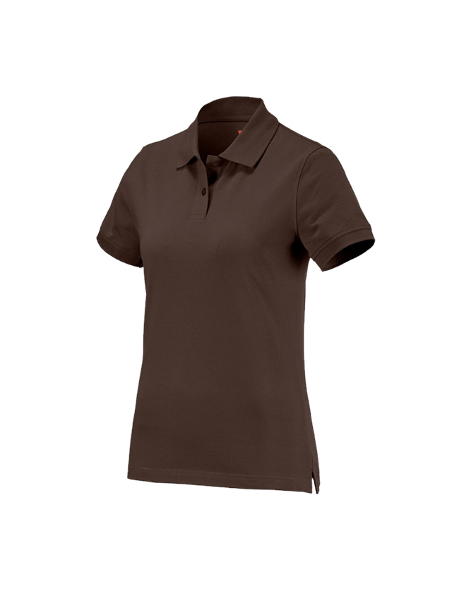 Plumbers / Installers: e.s. Polo shirt cotton, ladies' + chestnut