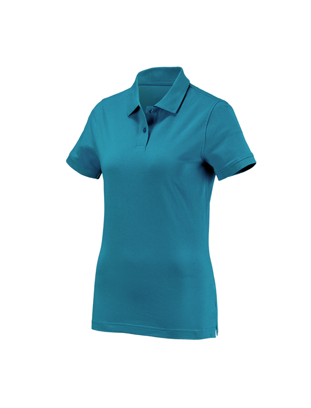 Topics: e.s. Polo shirt cotton, ladies' + petrol