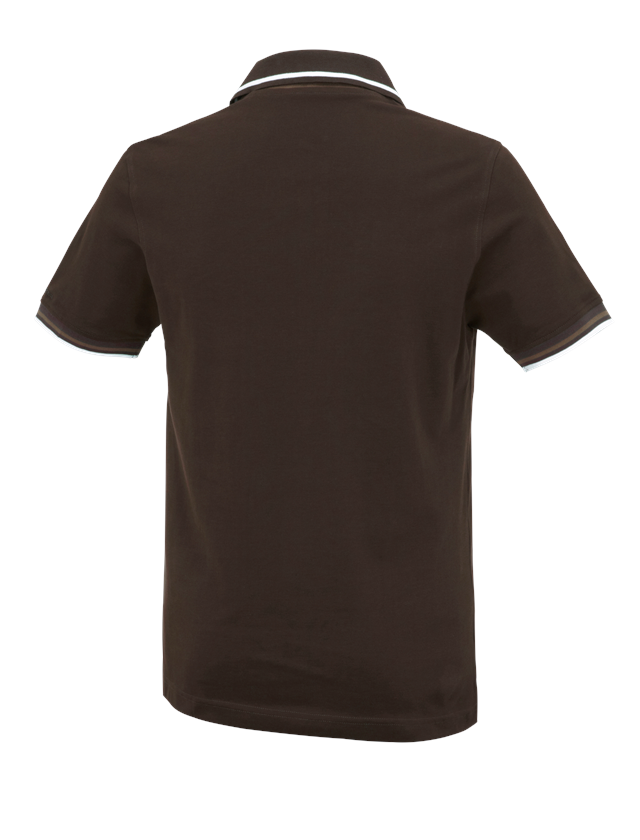 Shirts, Pullover & more: e.s. Polo shirt cotton Deluxe Colour + chestnut/hazelnut 3