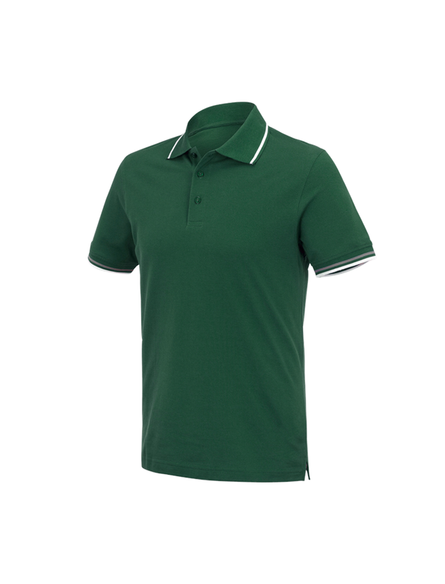 Joiners / Carpenters: e.s. Polo shirt cotton Deluxe Colour + green/aluminium