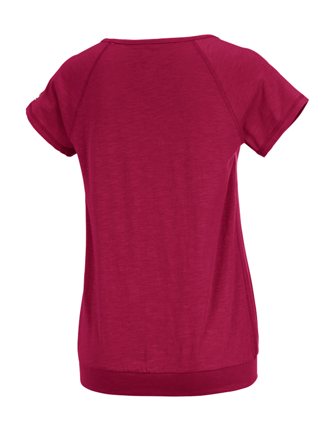 Topics: e.s. T-shirt cotton slub, ladies' + berry 1