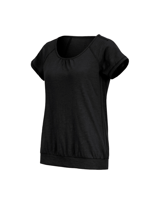 Topics: e.s. T-shirt cotton slub, ladies' + black