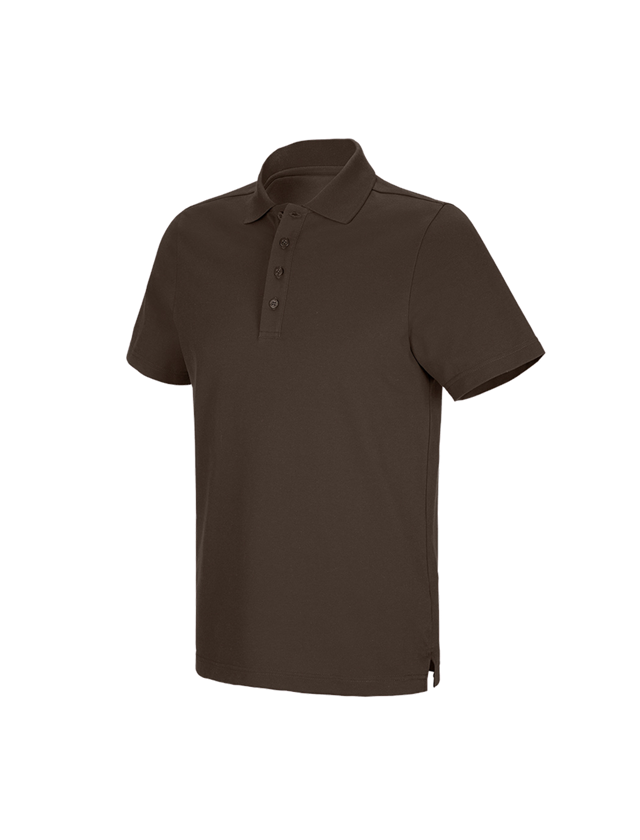 Plumbers / Installers: e.s. Functional polo shirt poly cotton + chestnut