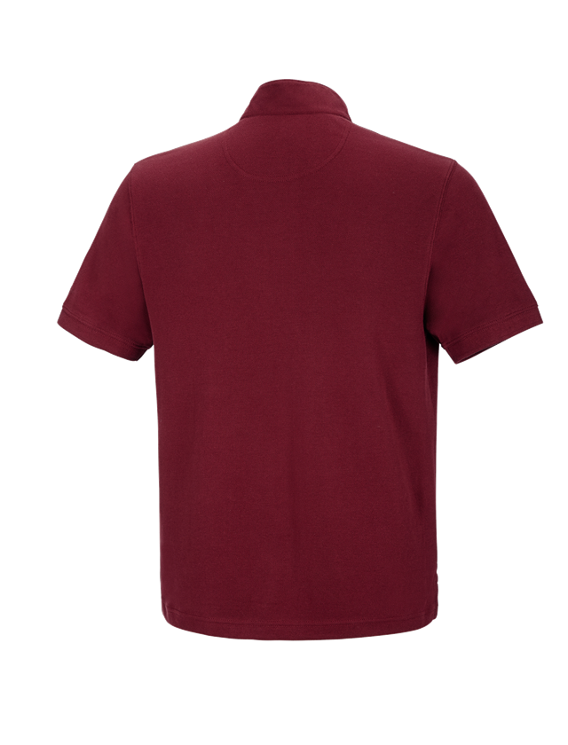 Plumbers / Installers: e.s. Polo shirt cotton Mandarin + ruby 1