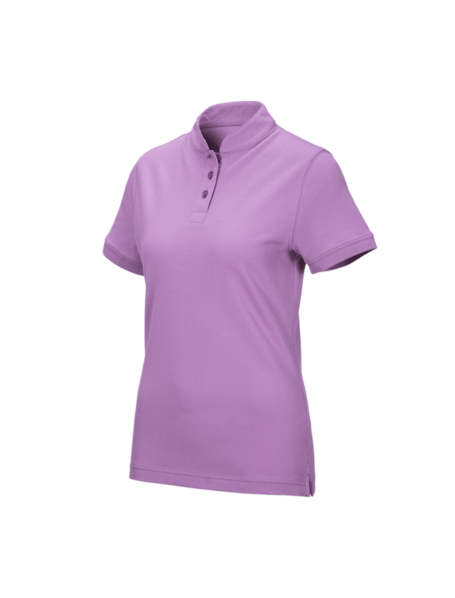 Topics: e.s. Polo shirt cotton Mandarin, ladies' + lavender