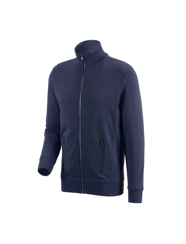 Shirts, Pullover & more: e.s. Sweat jacket poly cotton + navy