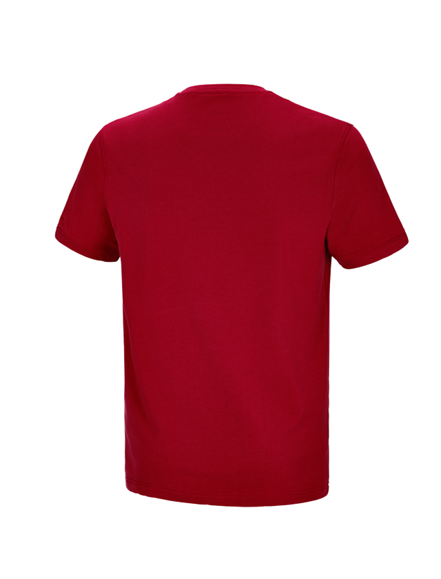 Topics: e.s. T-shirt cotton stretch Pocket + fiery red 1