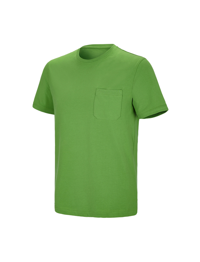 Topics: e.s. T-shirt cotton stretch Pocket + seagreen