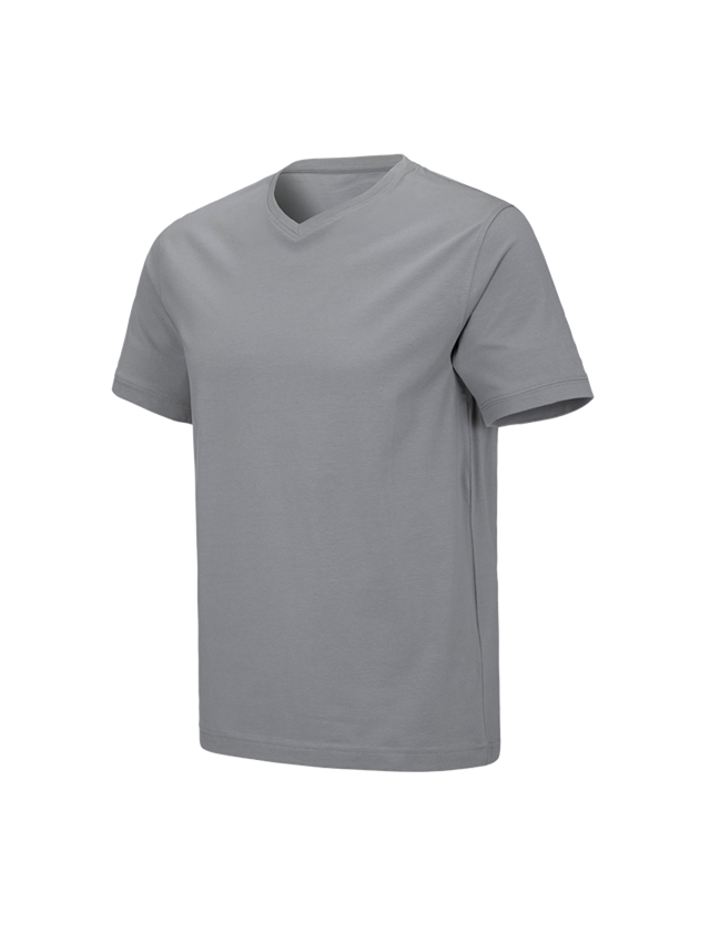 Topics: e.s. T-shirt cotton stretch V-Neck + platinum 2