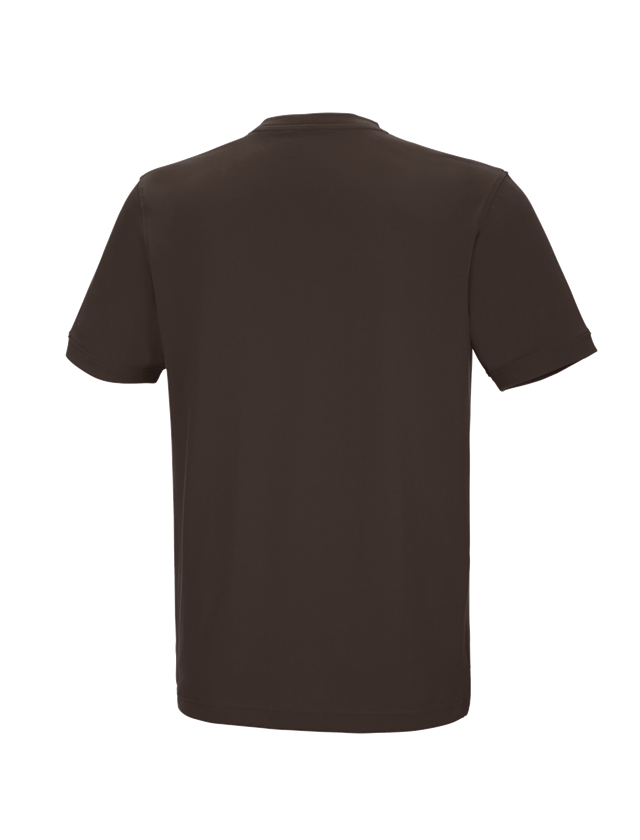 Shirts, Pullover & more: e.s. T-shirt cotton stretch V-Neck + chestnut 3