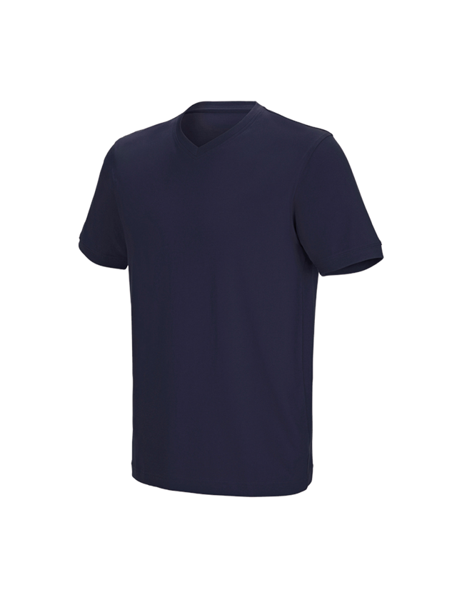 Shirts, Pullover & more: e.s. T-shirt cotton stretch V-Neck + navy 2
