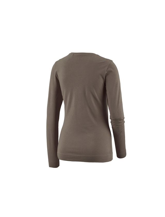 Shirts, Pullover & more: e.s. Long sleeve cotton stretch, ladies' + stone 1