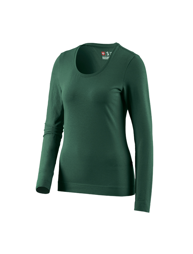 Gardening / Forestry / Farming: e.s. Long sleeve cotton stretch, ladies' + green