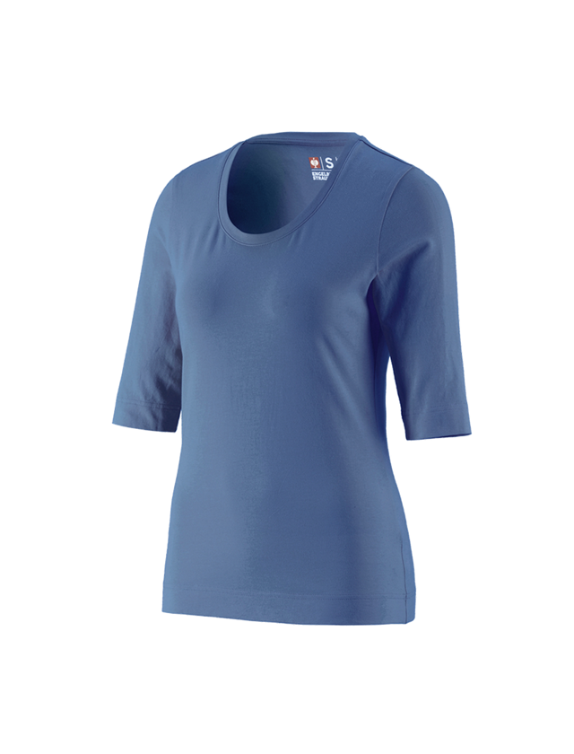 Topics: e.s. Shirt 3/4 sleeve cotton stretch, ladies' + cobalt