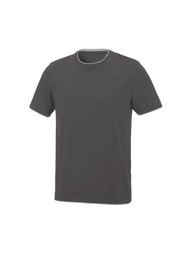Gardening / Forestry / Farming: e.s. T-shirt cotton stretch Layer + anthracite/platinum