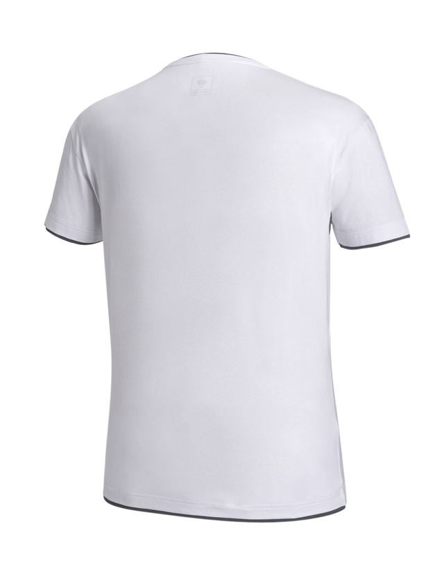 Topics: e.s. T-shirt cotton stretch Layer + white/grey 2