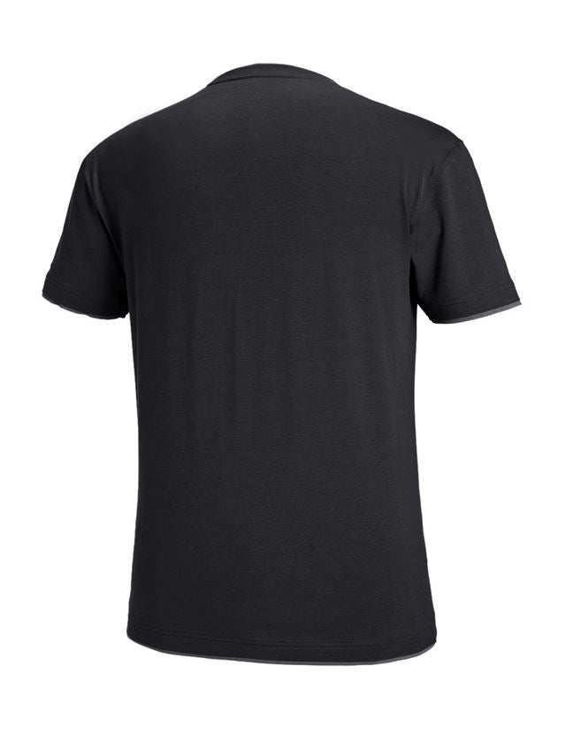 Topics: e.s. T-shirt cotton stretch Layer + black/cement 3