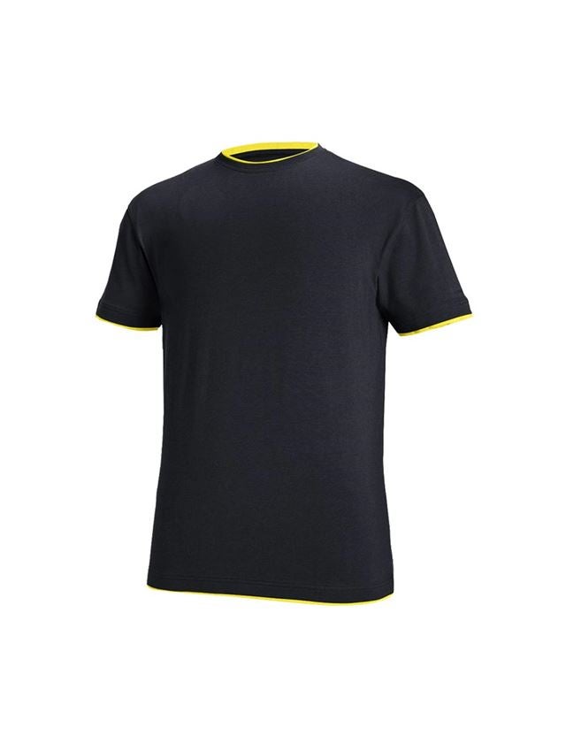 Plumbers / Installers: e.s. T-shirt cotton stretch Layer + sapphire/citrus