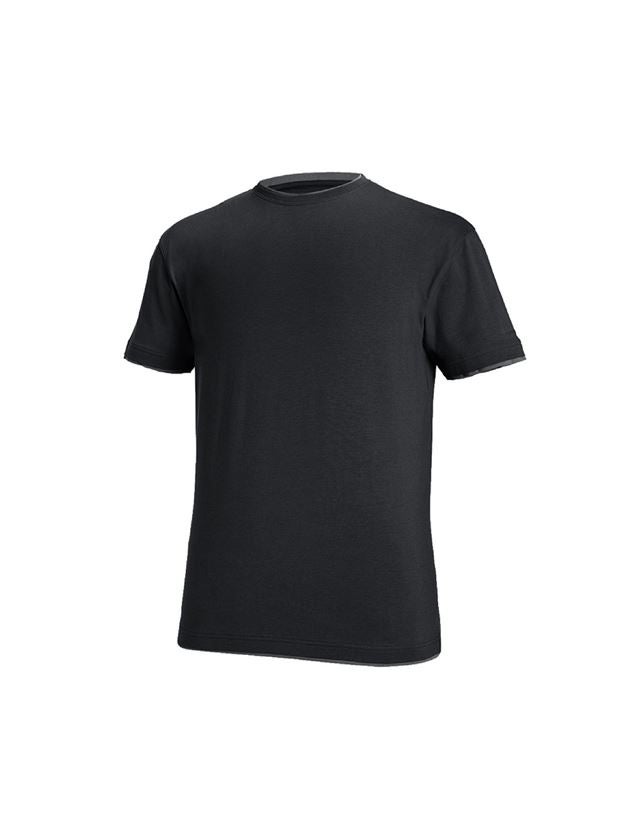 Topics: e.s. T-shirt cotton stretch Layer + black/cement 2