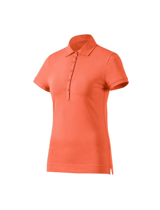 Topics: e.s. Polo shirt cotton stretch, ladies' + nectarine