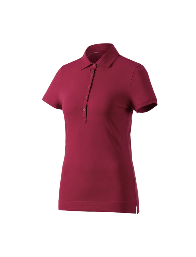 Plumbers / Installers: e.s. Polo shirt cotton stretch, ladies' + bordeaux