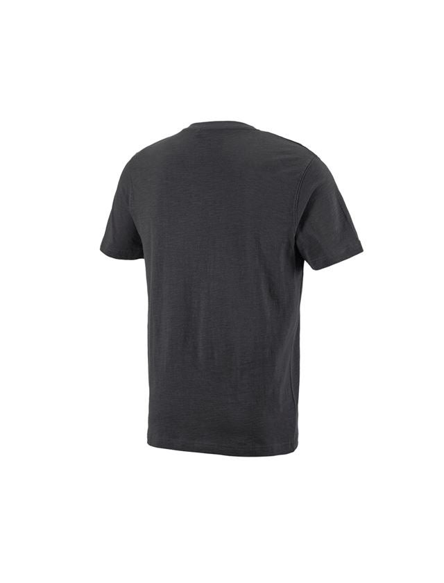 Shirts, Pullover & more: e.s. T-shirt cotton slub V-Neck + graphite 1