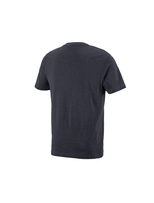 Shirts, Pullover & more: e.s. T-shirt cotton slub V-Neck + sapphire 1