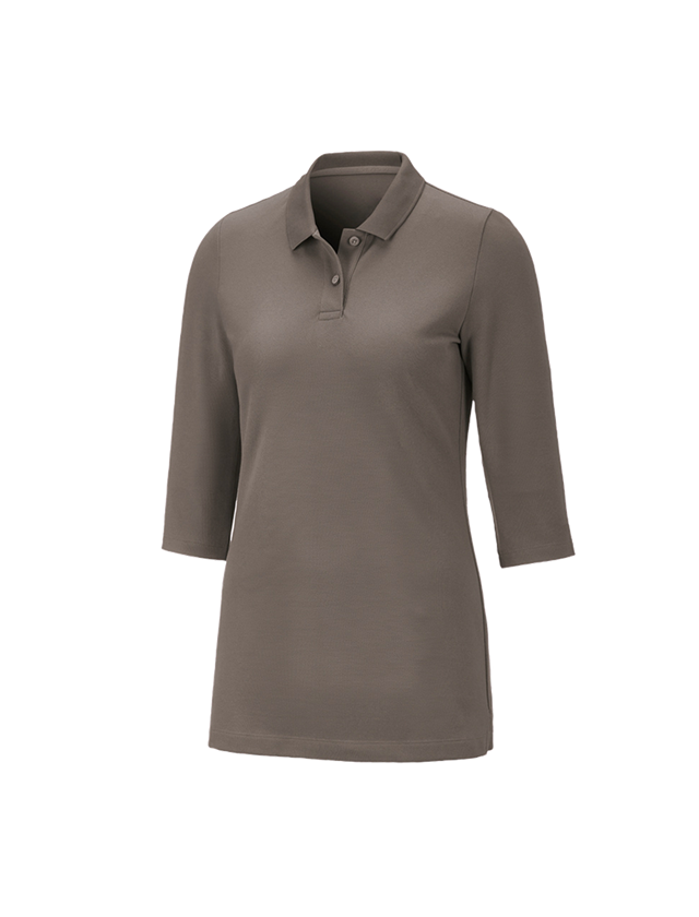 Plumbers / Installers: e.s. Pique-Polo 3/4-sleeve cotton stretch, ladies' + stone 2