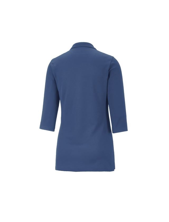 Shirts, Pullover & more: e.s. Pique-Polo 3/4-sleeve cotton stretch, ladies' + cobalt 1