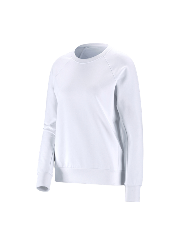 Plumbers / Installers: e.s. Sweatshirt cotton stretch, ladies' + white