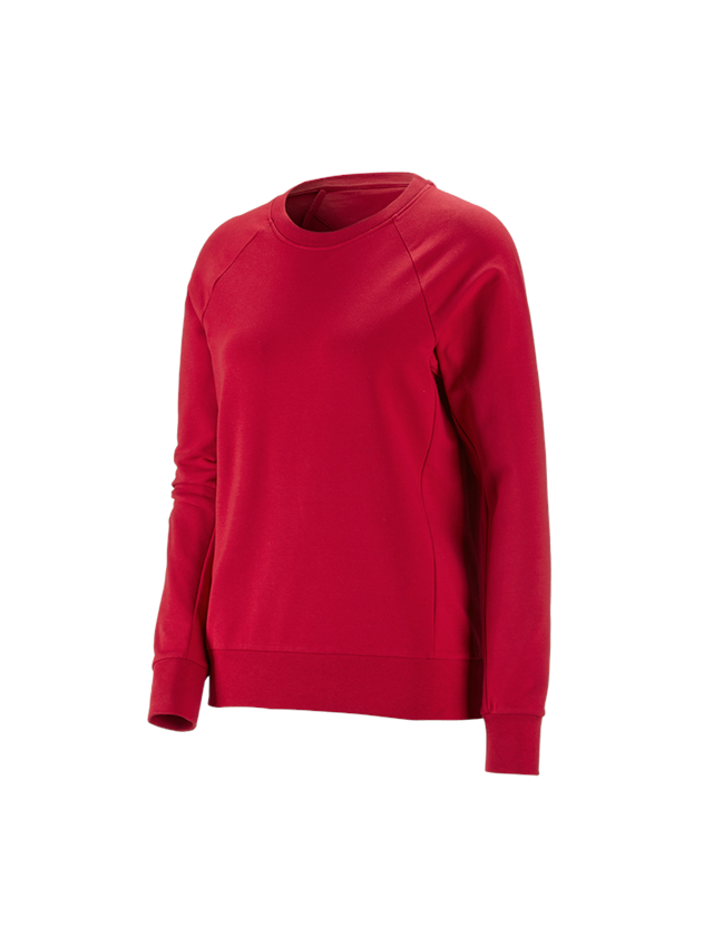 Plumbers / Installers: e.s. Sweatshirt cotton stretch, ladies' + fiery red