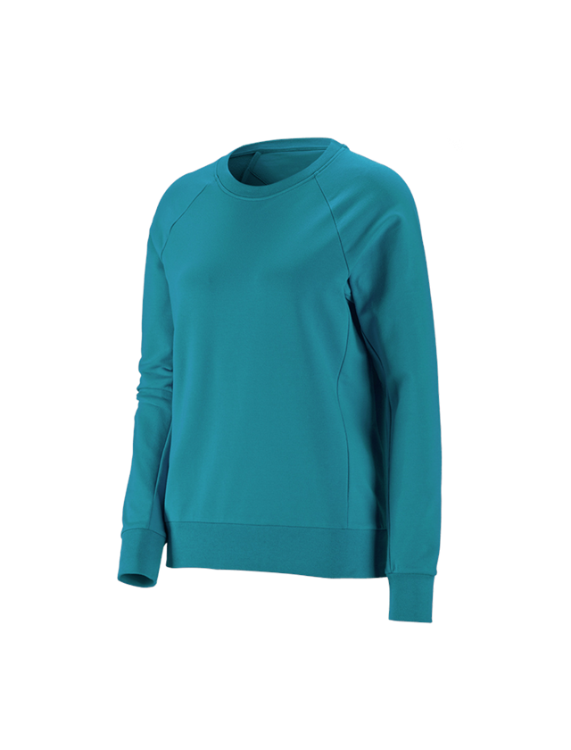 Plumbers / Installers: e.s. Sweatshirt cotton stretch, ladies' + ocean