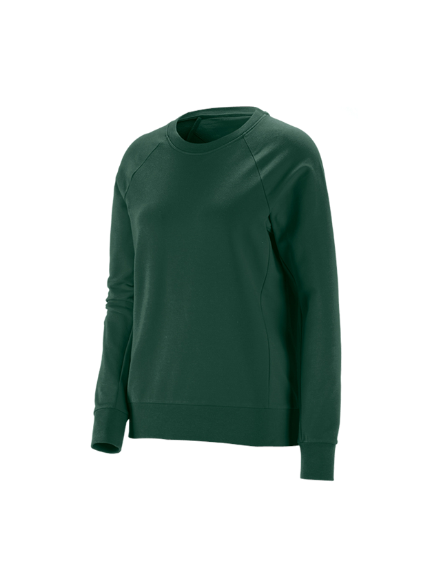 Plumbers / Installers: e.s. Sweatshirt cotton stretch, ladies' + green