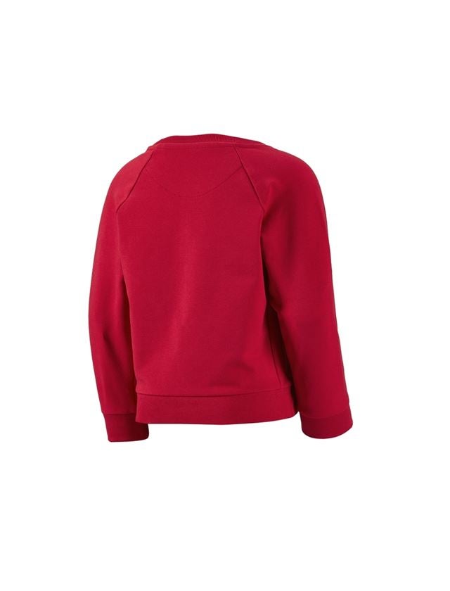 Topics: e.s. Sweatshirt cotton stretch, children's + fiery red 1