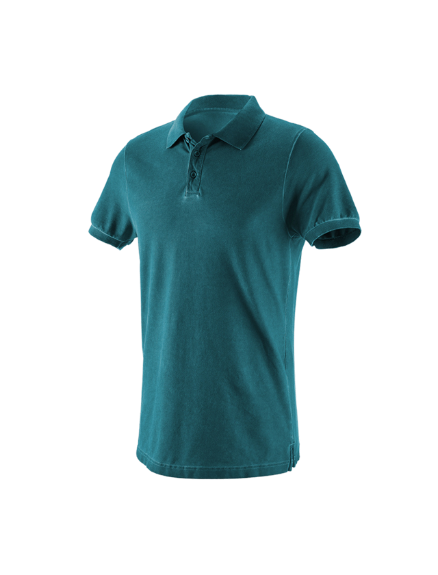Plumbers / Installers: e.s. Polo shirt vintage cotton stretch + darkcyan vintage 2