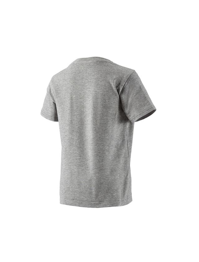 Topics: e.s. T-Shirt cotton stretch, children's + grey melange 3