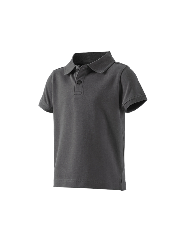 Topics: e.s. Polo shirt cotton stretch, children's + anthracite