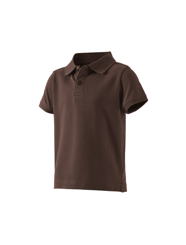 Topics: e.s. Polo shirt cotton stretch, children's + chestnut 1