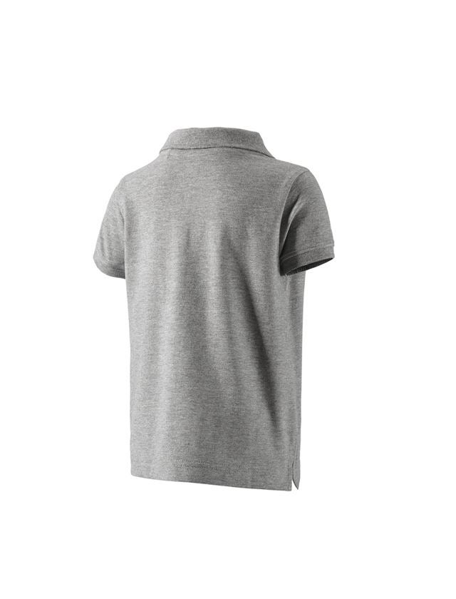 Topics: e.s. Polo shirt cotton stretch, children's + grey melange 1