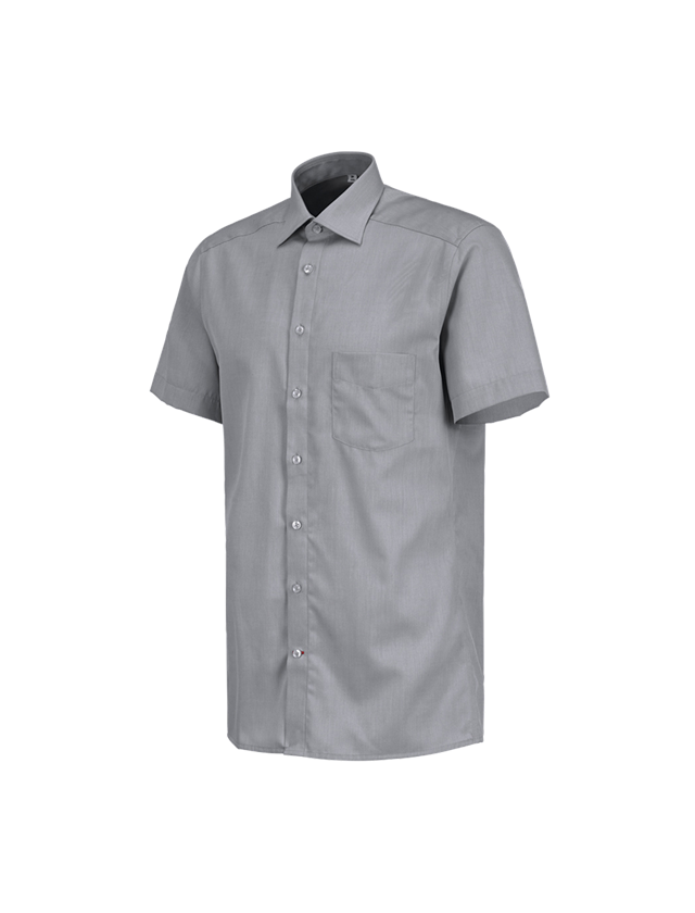 Shirts, Pullover & more: Business shirt e.s.comfort, short sleeved + grey melange