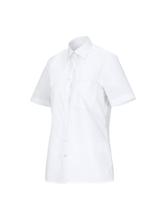 Shirts, Pullover & more: e.s. Service blouse short sleeved + white