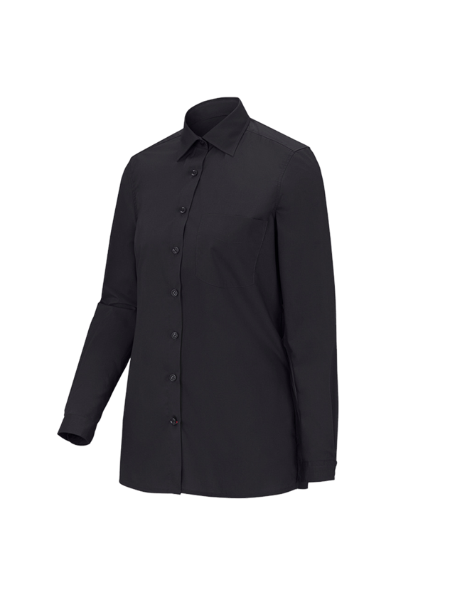 Shirts, Pullover & more: e.s. Service blouse long sleeved + black