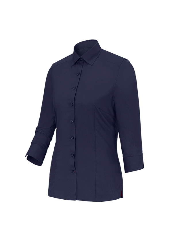 Shirts, Pullover & more: Business blouse e.s.comfort, 3/4-sleeve + navy