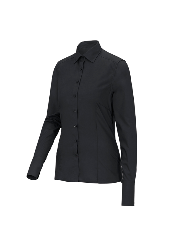 Shirts, Pullover & more: Business blouse e.s.comfort, long sleeved + black