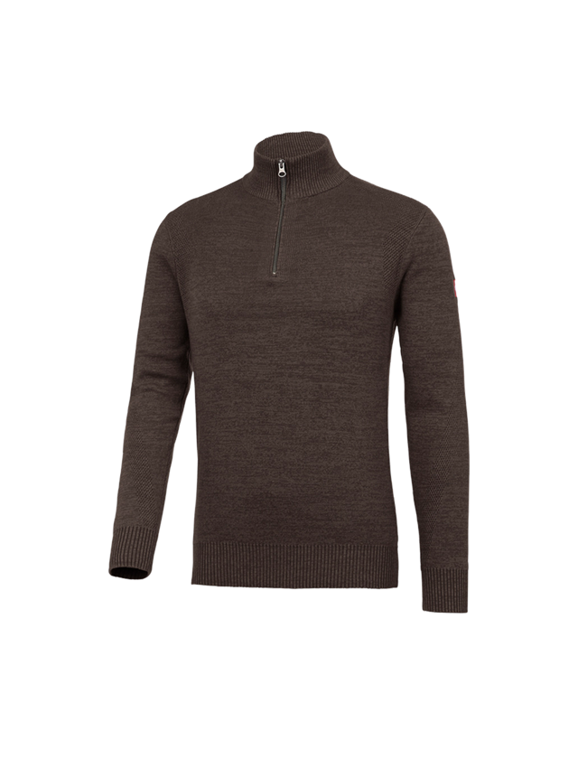 Shirts, Pullover & more: e.s. Knitted troyer + bark melange