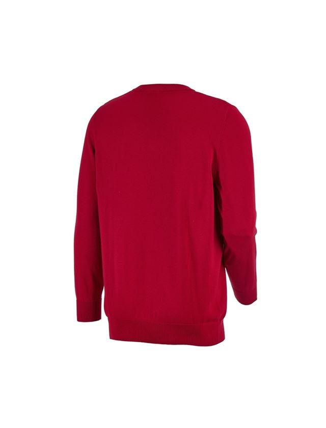 Topics: e.s. Knitted pullover, round neck + red 1