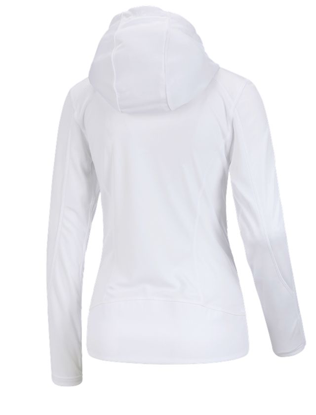 Shirts, Pullover & more: e.s. Functional hooded jacket stripe, ladies' + white 1