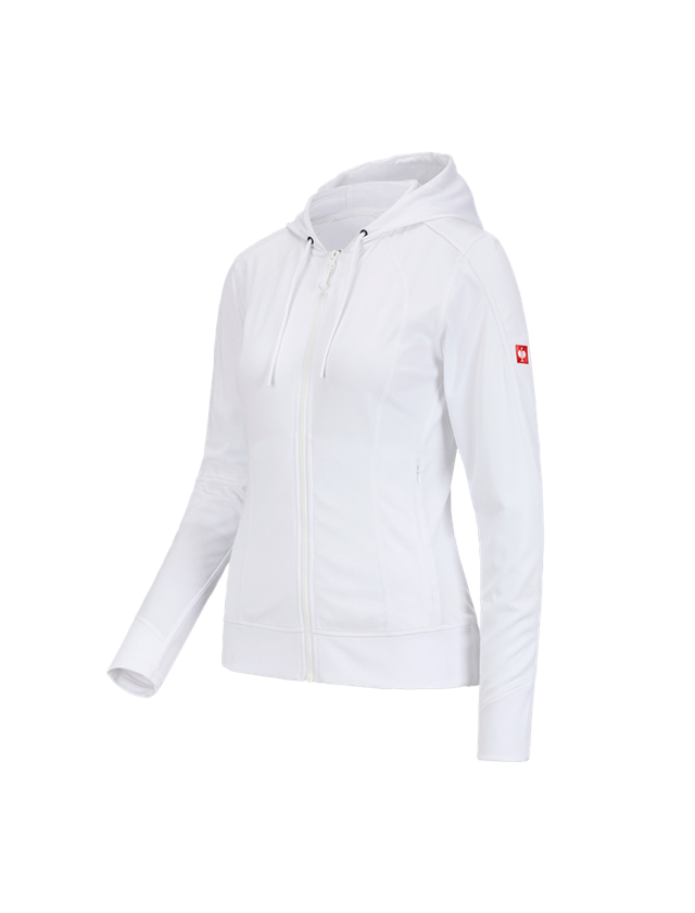 Shirts, Pullover & more: e.s. Functional hooded jacket stripe, ladies' + white